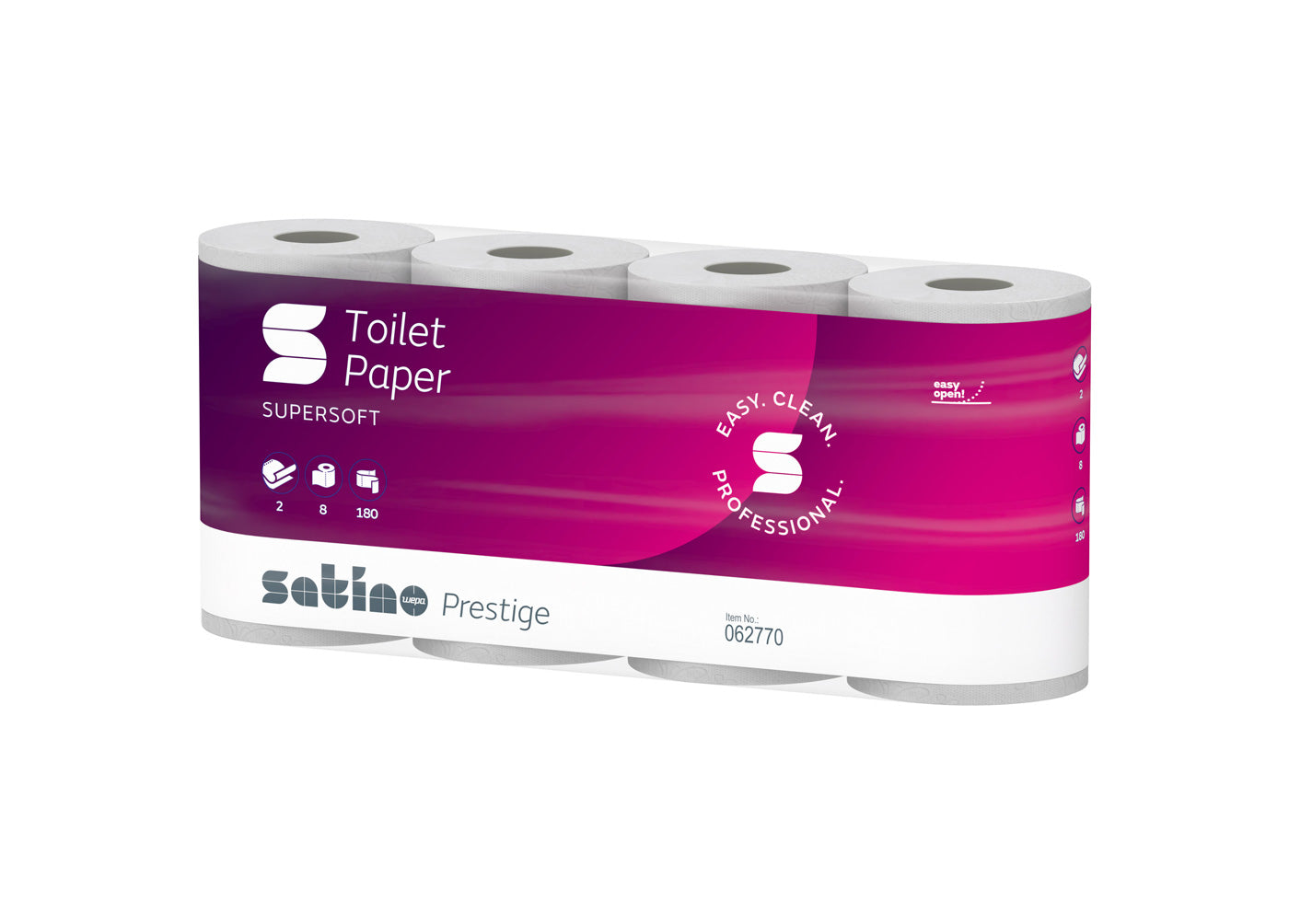 Satino Prestige toiletpapir -  20m 2-lags nyfiber, 64 ruller