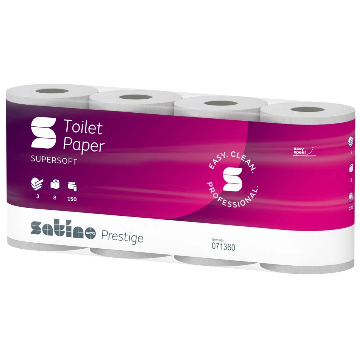 Satino prestige toiletpapir - 18 m. 3-lags nyfiber 64 ruller