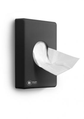 Black Satino dispenser sanitary bag