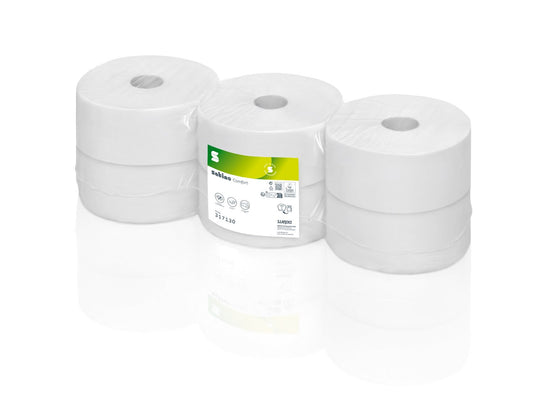 Satino toiletpapir midi plus - 380 m 2-lags, 6 ruller